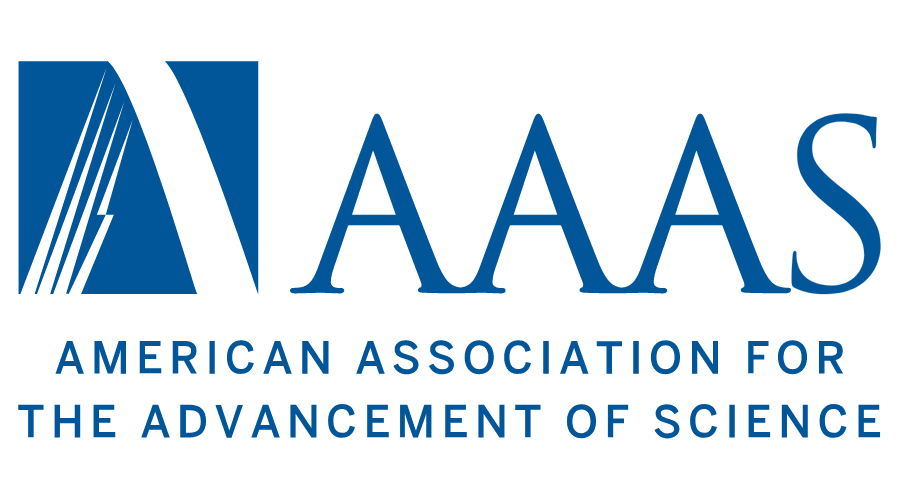 blue logo showing AAAS acronym for the american association for the advancement of science