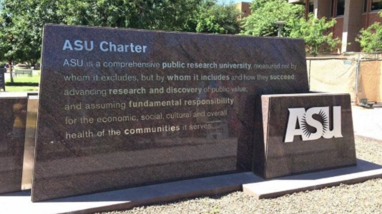 stone engraving of ASU Charter