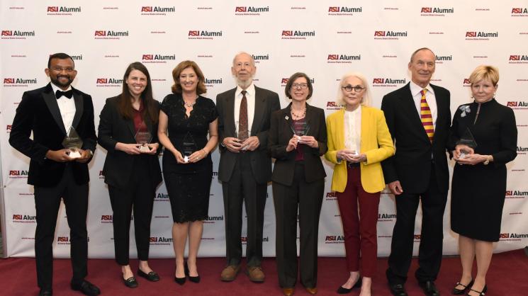 the seven ASU faculty who won the Founder's Award